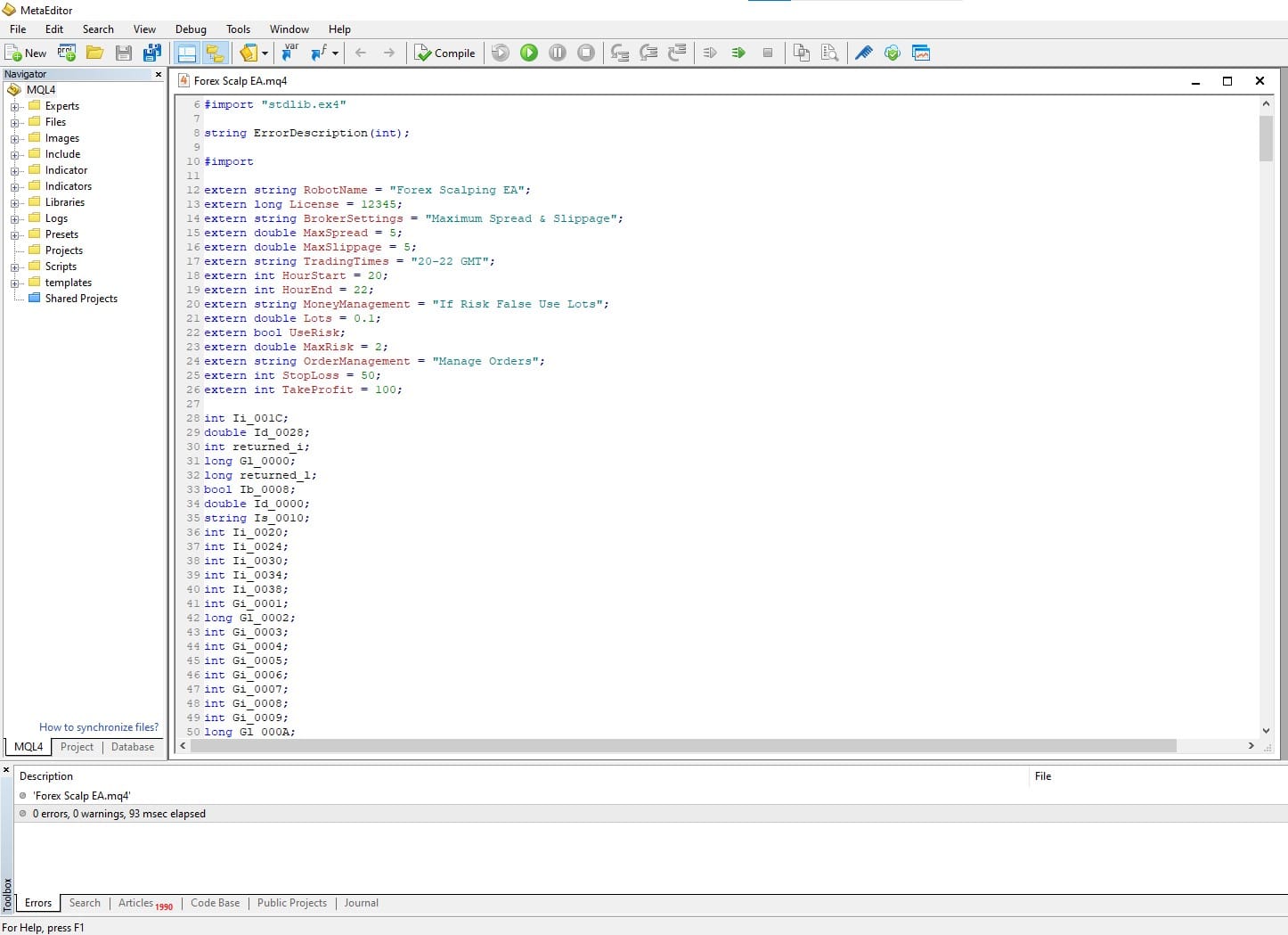 Forex Scalp EA Ultimate MQ4 (SOURCE CODE).zip